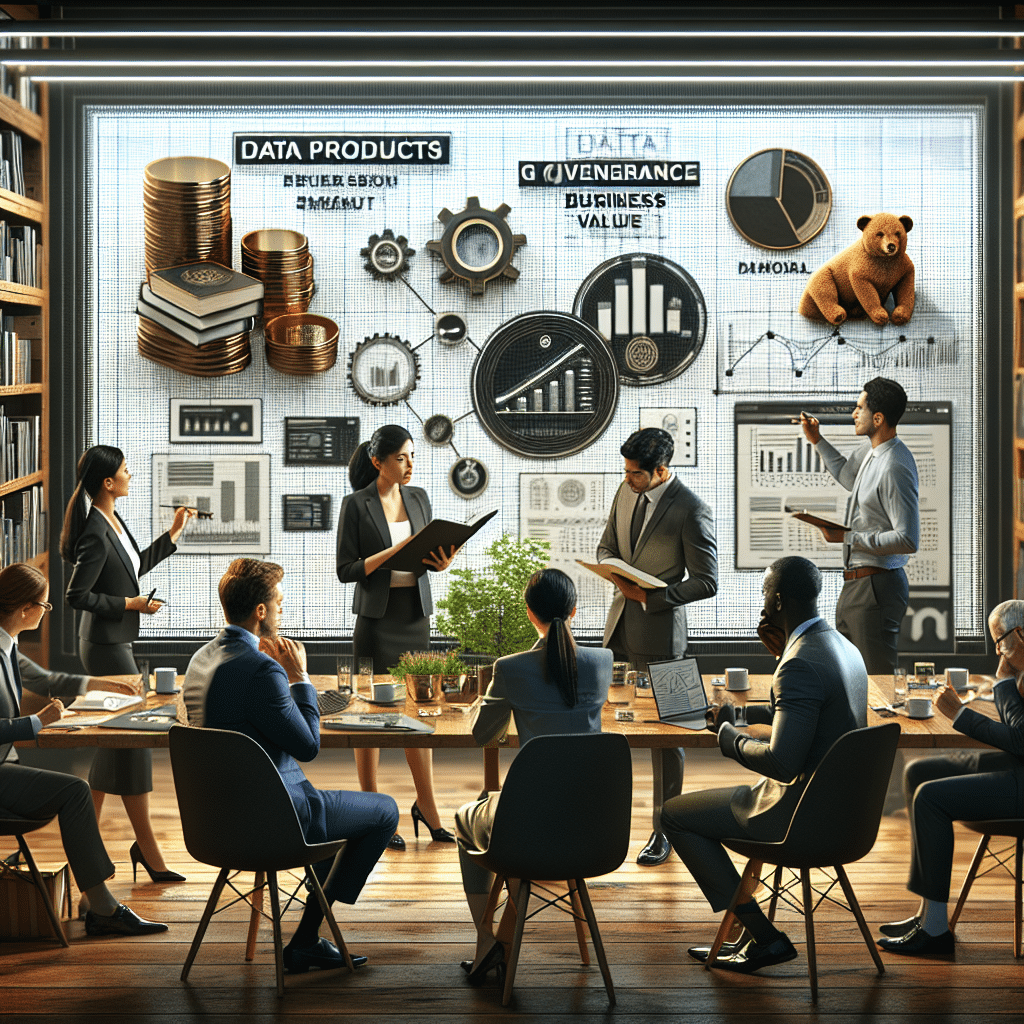 Beitragsbild zum Thema Data Products,Datenprodukte,Data Governance,Business Value – automatisch generiert