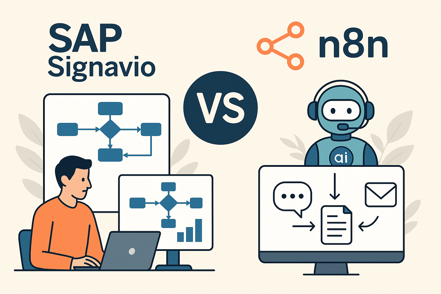 Vergleich SAP Signavio vs n8n mit KI-Agenten